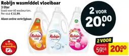 Kruidvat Robijn wasmiddel vloeibaar aanbieding