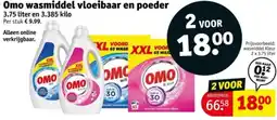 Kruidvat Omo wasmiddel vloeibaar en poeder aanbieding