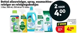 Kruidvat Dettol allesreiniger, spray, wasmachinereiniger en reinigingsdoekjes aanbieding
