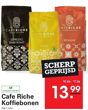 Sligro Cafe Riche Koffiebonen aanbieding