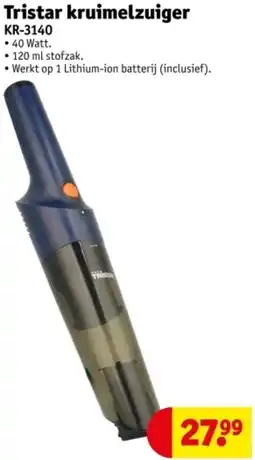Kruidvat Tristar kruimelzuiger KR-3140 aanbieding