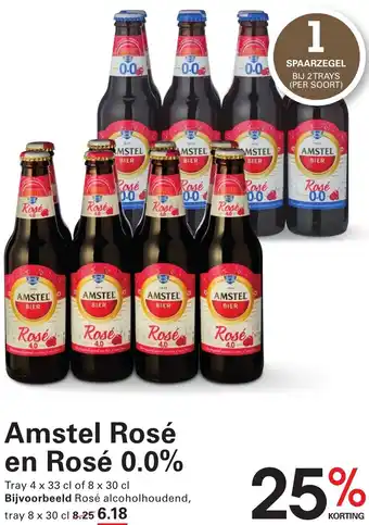 Sligro Amstel Rosé en Rosé 0.0% aanbieding