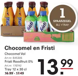 Sligro Chocomel en Fristi aanbieding