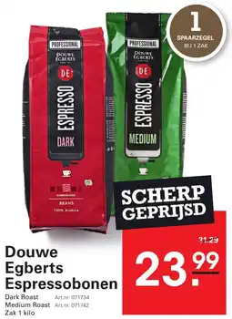 Sligro Douwe Egberts Espressobonen aanbieding