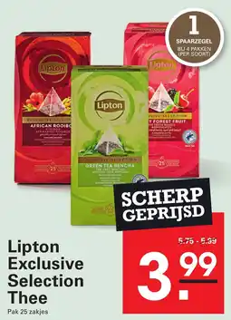 Sligro Lipton Exclusive Selection Thee aanbieding