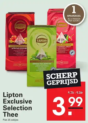 Sligro Lipton Exclusive Selection Thee aanbieding