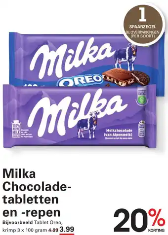 Sligro Milka Chocolade Tabletten en repen aanbieding