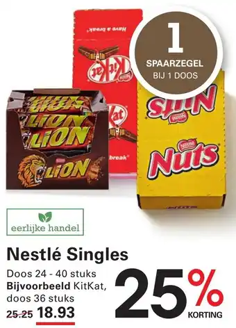 Sligro Nestlé Singles aanbieding