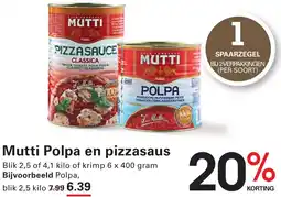 Sligro Mutti Polpa en pizzasaus aanbieding