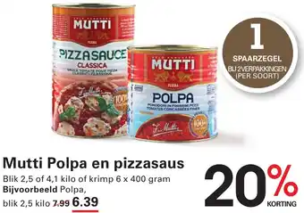 Sligro Mutti Polpa en pizzasaus aanbieding