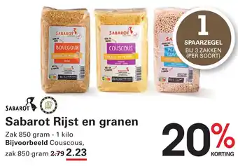 Sligro Sabarot Rijst en granen aanbieding