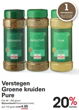 Sligro Verstegen Groene kruiden Pure aanbieding