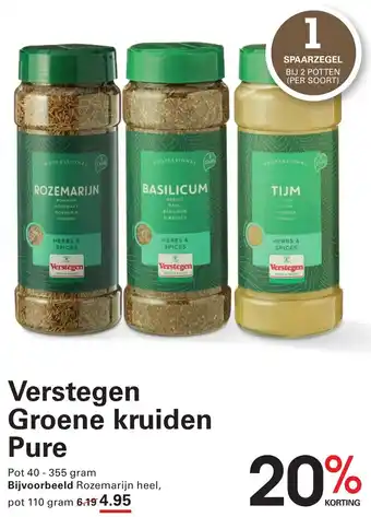 Sligro Verstegen Groene kruiden Pure aanbieding