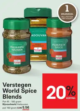 Sligro Verstegen World Spice Blends aanbieding