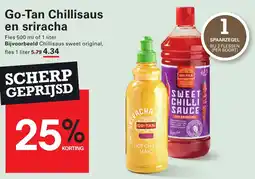 Sligro Go-Tan Chillisaus en sriracha aanbieding