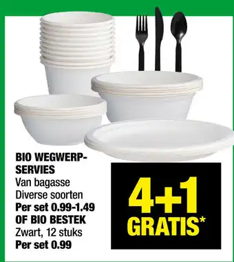 Big Bazar Bio Wegwerpservies 4+1 aanbieding