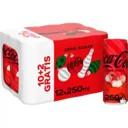 Jumbo Coca-Cola Zero Sugar 10+2 Gratis 12 x 250 ml aanbieding