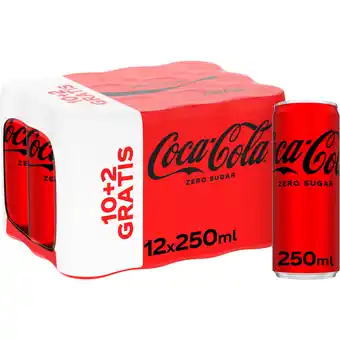 Jumbo Coca-Cola Zero Sugar 10+2 Gratis 12 x 250 ml aanbieding