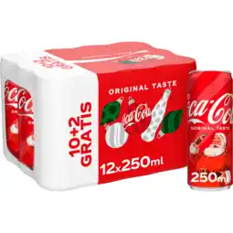 Jumbo Coca-Cola Original Taste 10+2 Gratis 12 x 250 ml aanbieding