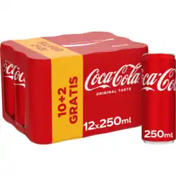 Jumbo Coca-Cola Original Taste 10+2 Gratis 12 x 250 ml aanbieding