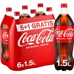 Jumbo Coca-Cola Original Taste 5+1 Gratis - Fles - 6 x 1,5 L aanbieding