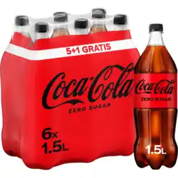 Jumbo Coca-Cola Zero Sugar 5+1 Gratis - Fles - 6 x 1,5 L aanbieding