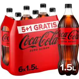 Jumbo Coca-Cola Zero Sugar 5+1 Gratis - Fles - 6 x 1,5 L aanbieding