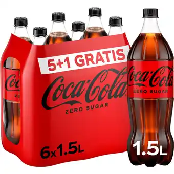Jumbo Coca-Cola Zero Sugar 5+1 Gratis - Fles - 6 x 1,5 L aanbieding