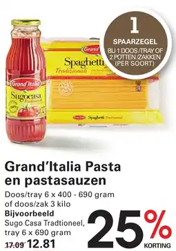 Sligro Grand'Italia Pasta en pastasauzen aanbieding