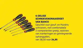 Nijhof 6-Delige Schroevendraaierset Van Bahco aanbieding