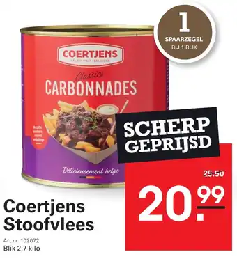Sligro Coertjens Stoofvlees aanbieding