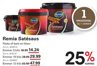 Sligro Remia Satésaus aanbieding