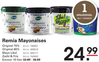 Sligro Remia Mayonaises aanbieding
