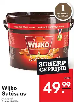 Sligro Wijko Satésaus aanbieding