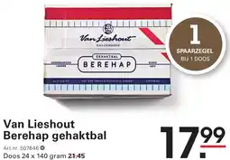 Sligro Van Lieshout Berehap gehaktbal aanbieding