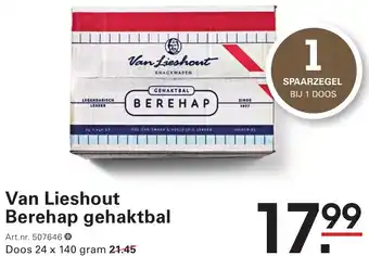 Sligro Van Lieshout Berehap gehaktbal aanbieding