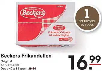 Sligro Beckers Frikandellen aanbieding