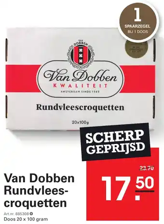 Sligro Van Dobben Rundvleescroquetten aanbieding