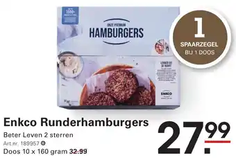 Sligro Enkco Runderhamburgers aanbieding