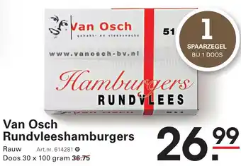 Sligro Van Osch Rundvleeshamburgers aanbieding
