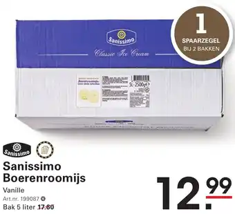 Sligro Sanissimo Boerenroomijs aanbieding