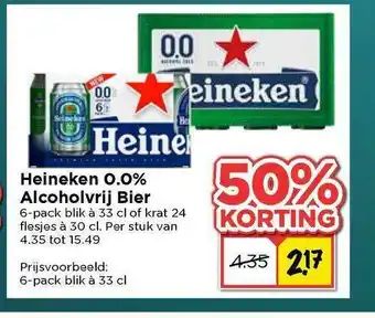 Vomar Voordeelmarkt Heineken 0.0& Alcoholvrij Bier aanbieding