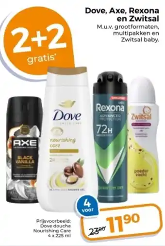 Trekpleister Dove, Axe, Rexona en Zwitsal aanbieding