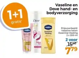 Trekpleister Vaseline en Dove hand en bodyverzorging aanbieding