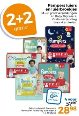 Trekpleister Pampers luiers en luierbroekjes aanbieding