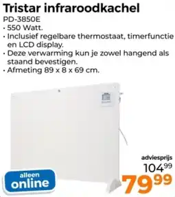 Trekpleister Tristar infraroodkachel PD-3850E aanbieding