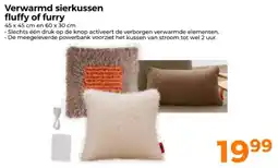 Trekpleister Verwarmd sierkussen fluffy of furry aanbieding