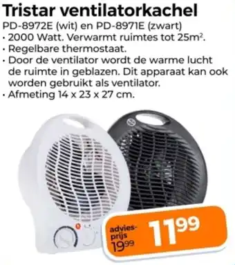 Trekpleister Tristar ventilatorkachel aanbieding