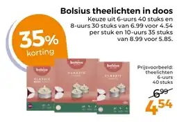 Trekpleister Bolsius theelichten in doos aanbieding