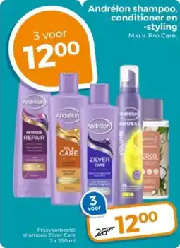 Trekpleister Andrélon shampoo, conditioner en styling aanbieding